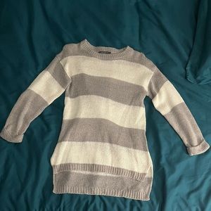 Suzy Shier Striped Knit Sweater